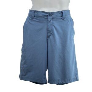 COLUMBIA Men's Shorts Blue Performance Regular Fit Polyester Stretch Size 36